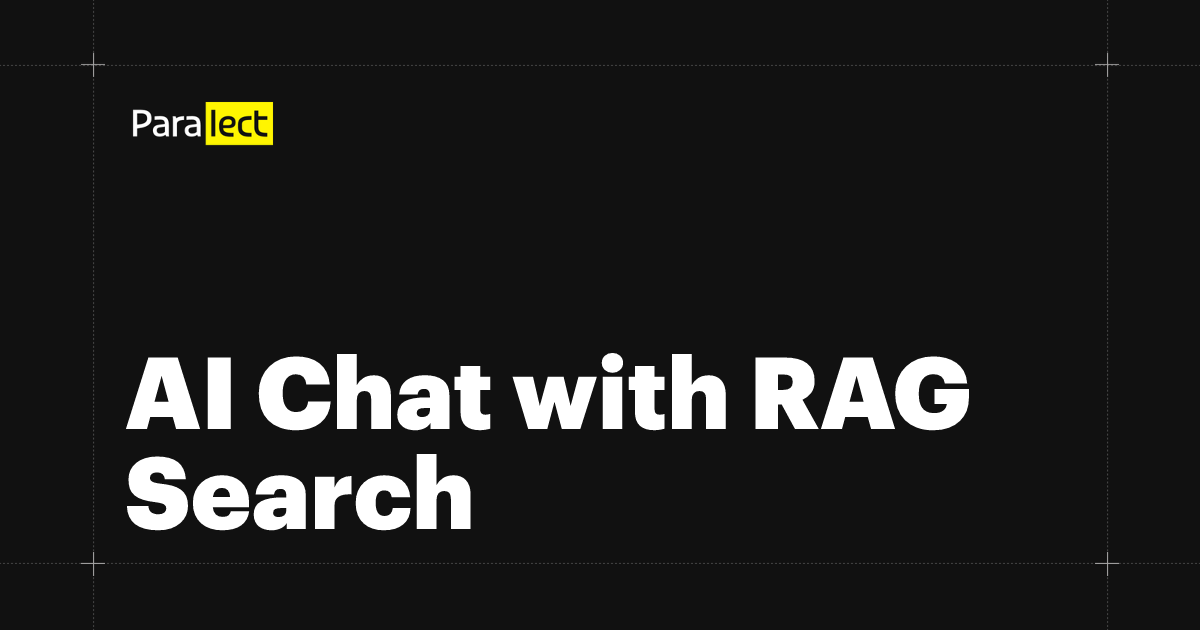 AI Chat with RAG Search | Demos | Paralect
