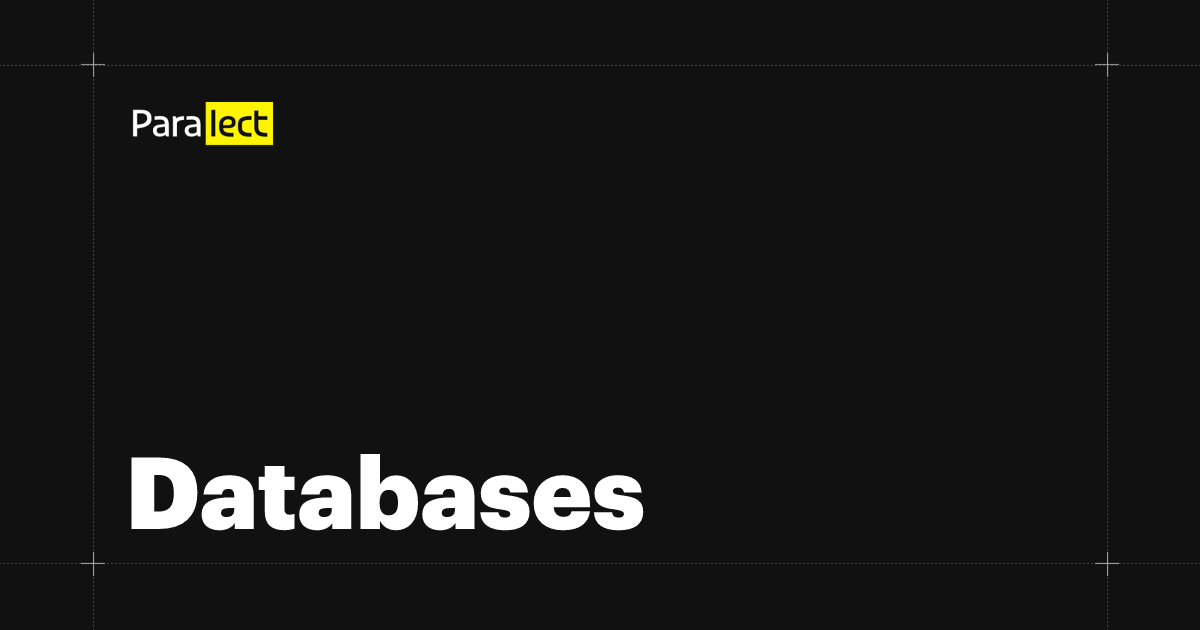 Databases | Stack | Paralect