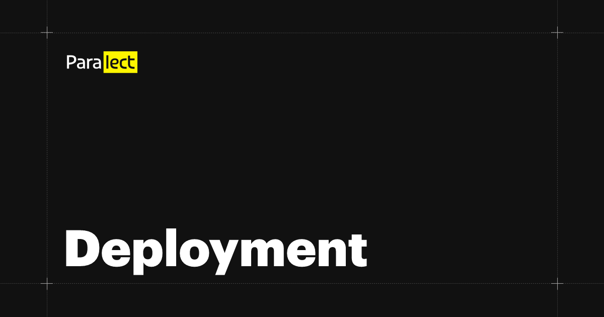 Deployment | Stack | Paralect