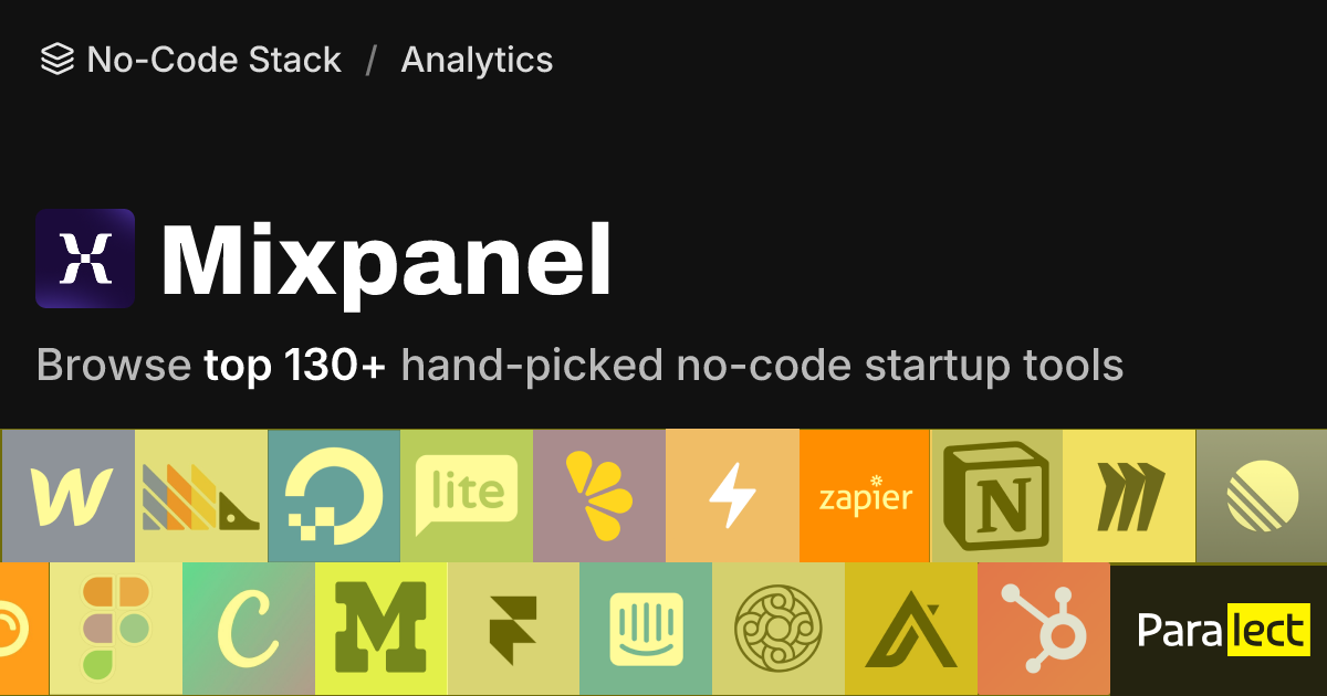 Mixpanel | No-Code Stack | Paralect