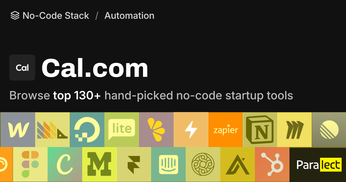Cal.com | No-Code Stack | Paralect