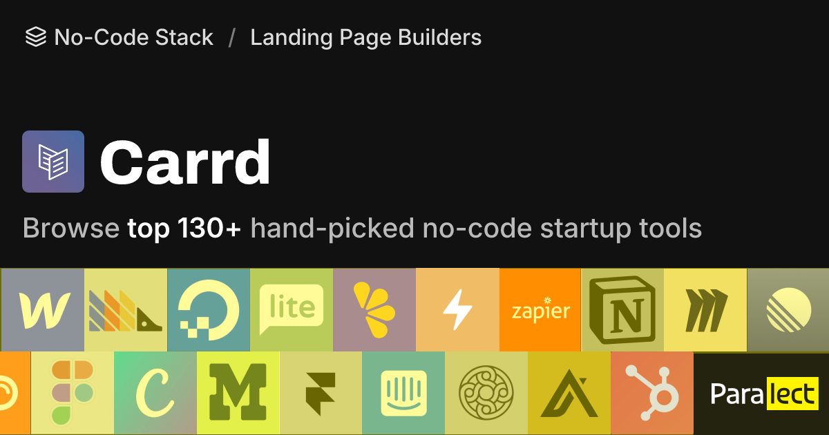 Carrd | No-Code Stack | Paralect