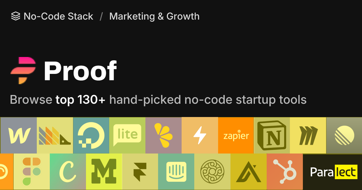 Proof | No-Code Stack | Paralect