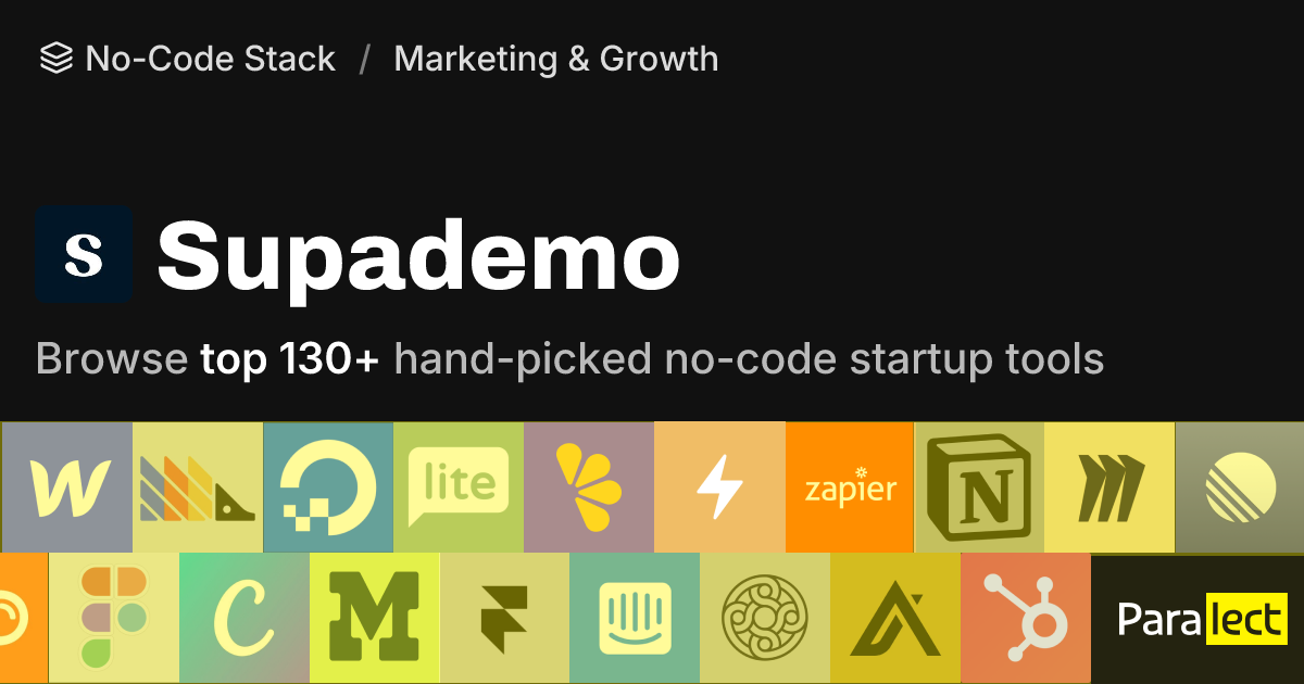 Supademo | No-Code Stack | Paralect