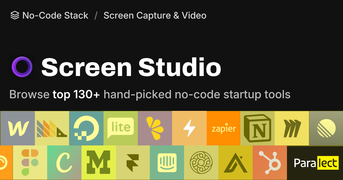 Screen Studio | No-Code Stack | Paralect